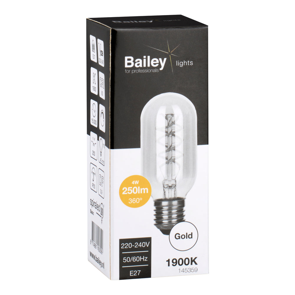 Bailey Spiralförmige Basis T45 E27 Dimmbar LED 4W Gold - 145359