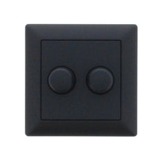 Schwarze Kunststoff Abdeckung Platte Für GIRA Duo Dimmer RAL9005 - 891234