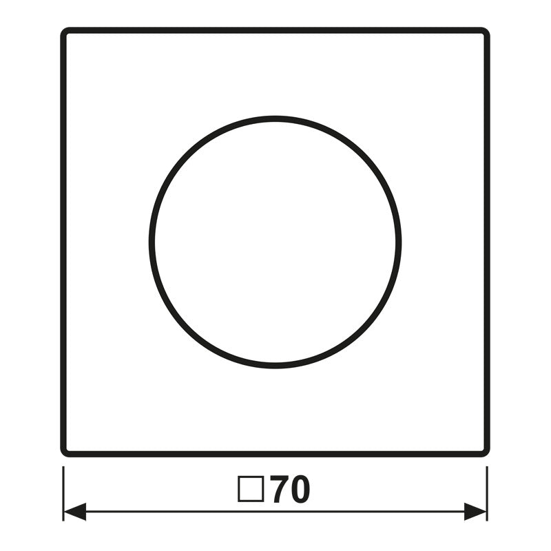 Jung LS Serie Edelstahl Drehdimmer Abdeckung - ES1740