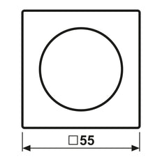 Jung A Range Rotary Dimmer Cover Matt White - A1740BFWWM