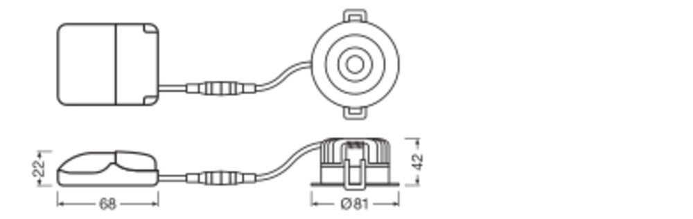 Brandschutz Led Einbauleuchte 8W IP65 Dimmbar 930 - 4058075799745