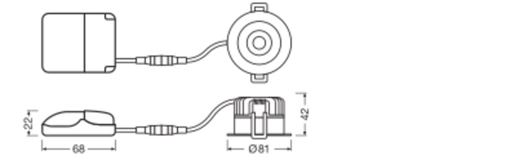 Ledvance 8W Fester Led Einbauspot IP44 Warmweiß - 4058075799547