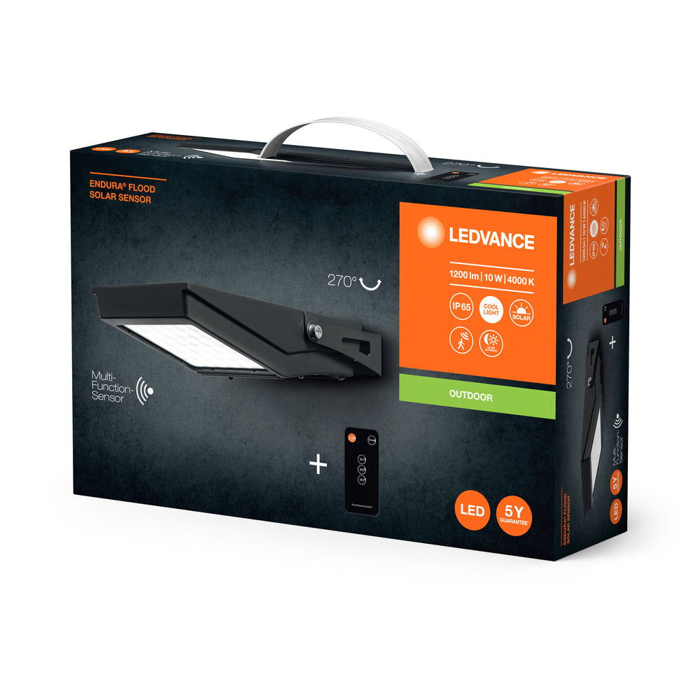ENDURA Solar LED Flutlicht 10W 4000K Mit Sensor - 4058075762350