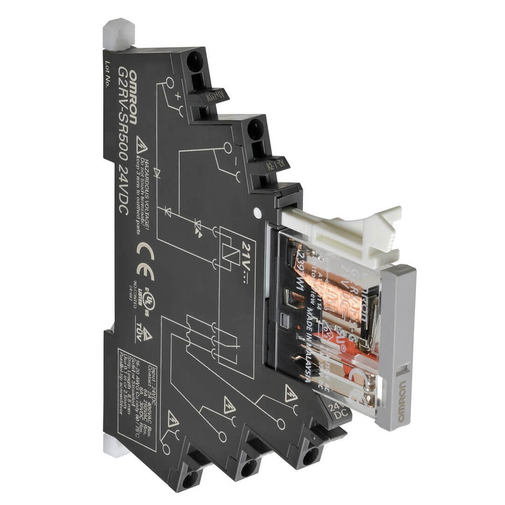 Omron G2RV 6mm SPDT Relay With Push In Socket 24VAC - G2RV8201H