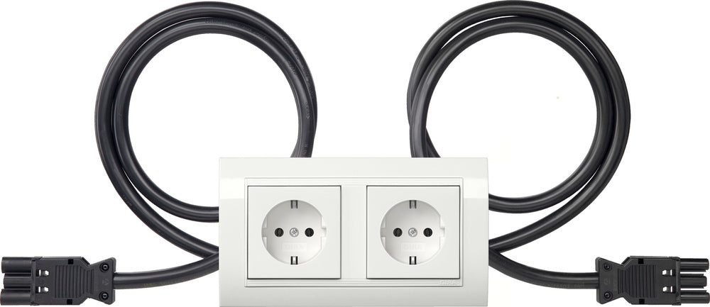 Gira Standard 55 Doppeltes SCHUKO Steckdose Mit Rahmen - 4931023