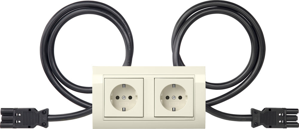 Gira Standard 55 Doppelsteckdose Mit Rahmen Typ 10 - 4931021