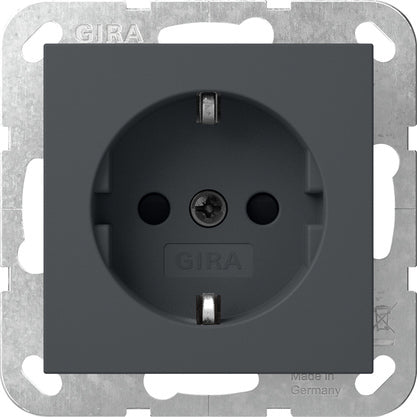 Gira System 55 Sicherheit Plus Steckdose Anthrazit - 445328