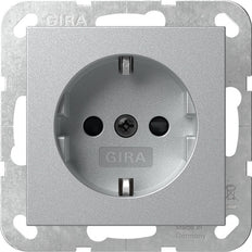 Gira System 55 Sicherheit Plus Steckdose Aluminium - 475526