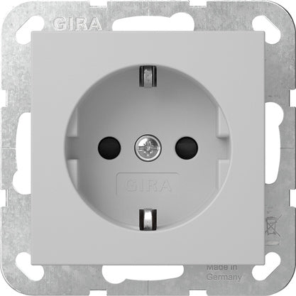 Gira System 55 Sicherheit Plus Steckdose Grau Matt - 4755015