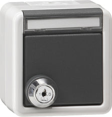 Gira IP44 Außen SCHUKO Steckdose Mit Verriegelbarer Abdeckung - 456930