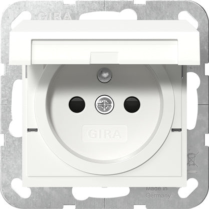 Gira System 55 Sicherheit Plus Steckdose Mit Scharnierabdeckung - 448803