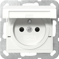 Gira System 55 Sicherheit Plus Steckdose Mit Scharnierabdeckung - 448803