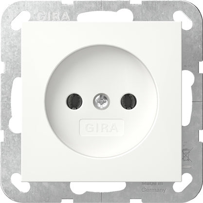 Gira System 55 Nicht-Geerdete Steckdose 16A 250V Rein Weiß - 448003