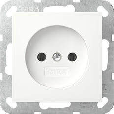 Gira System 55 Nicht-Geerdete Steckdose 16A 250V Rein Weiß - 448003