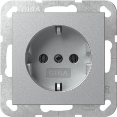 Gira System 55 Aluminium SCHUKO Steckdose 16A 250V - 446626