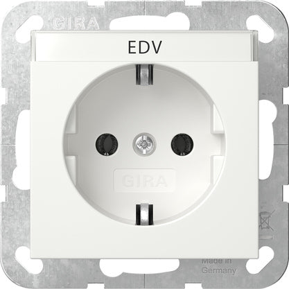 Erdungssteckdose Gira System 55 Mit Beschriftungsfeld - 445727