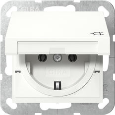 Gira System 55 Schuko Steckdose Mit Scharnierabdeckung IP44 - 445427