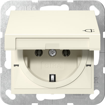 Gira System 55 Schuko Steckdose Mit Scharnierabdeckung - 445401
