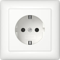 Gira Standard 55 Schuko Steckdose Rein Weiß Matt - 444027