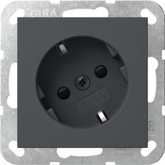 Gira System 55 30-Degree Angled Safety Plus Socket Anthracite - 441828