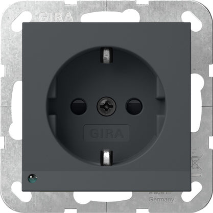 Gira System 55 Led Sicherheits Schuko Steckdose Anthrazit - 417028