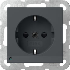 Gira System 55 Led Sicherheits Schuko Steckdose Anthrazit - 417028