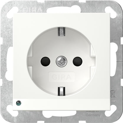 Gira System 55 LED Safety Socket Outlet With Sensor - 417003