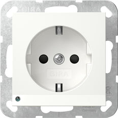 Gira System 55 LED Safety Socket Outlet With Sensor - 417003