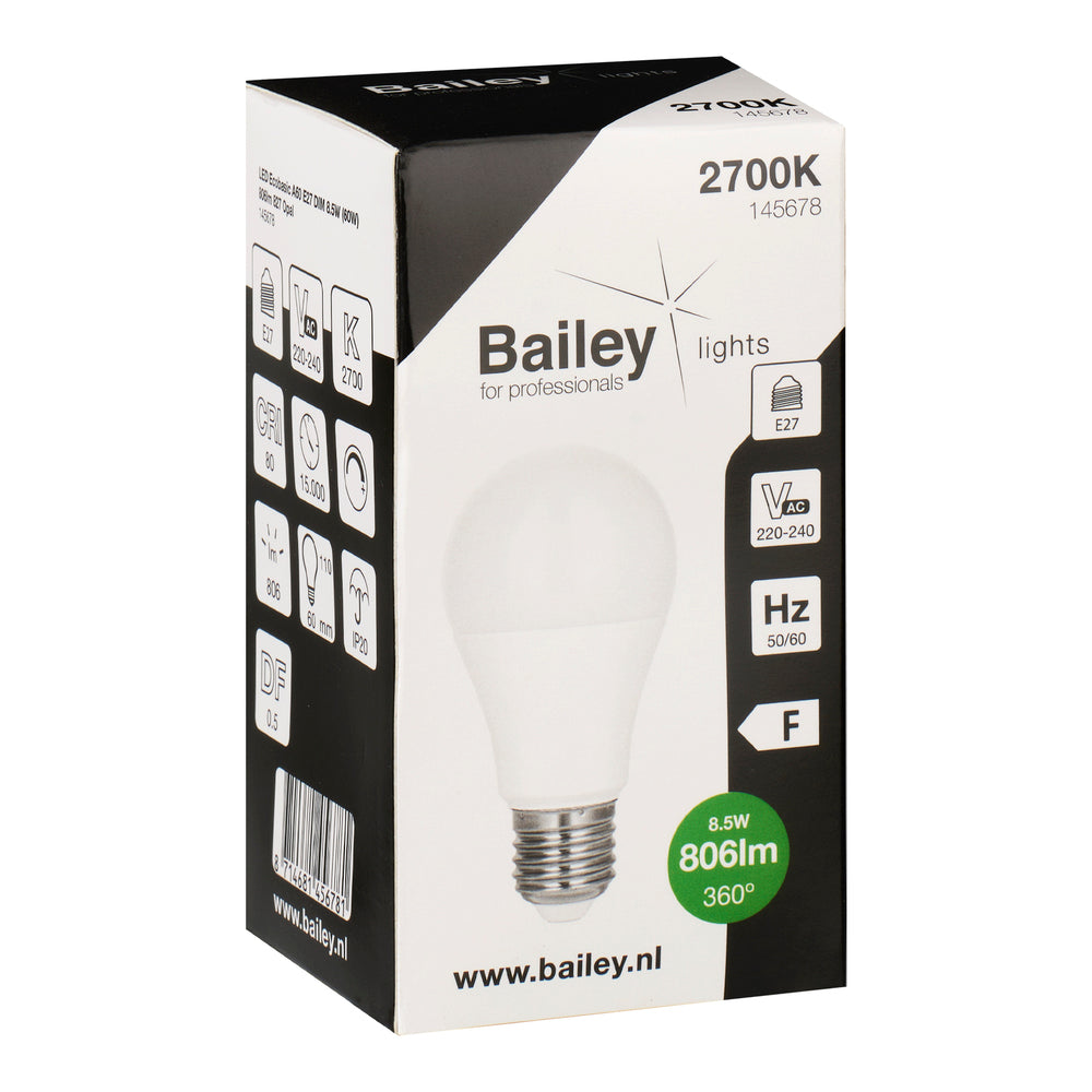 Bailey Ecobasic Led A60 E27 8.5W Dimmbar 2700K - 145678 [2 Stück]