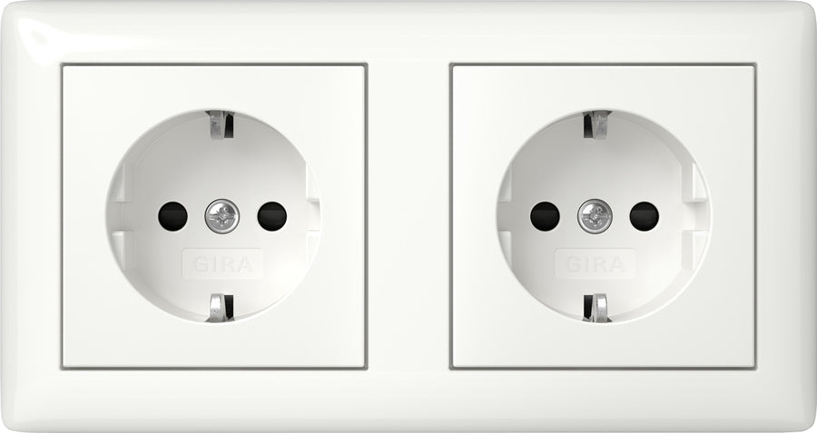 Gira Standard 55 Doppelsteckdose 16A 250V Sicherheit Plus - 478603
