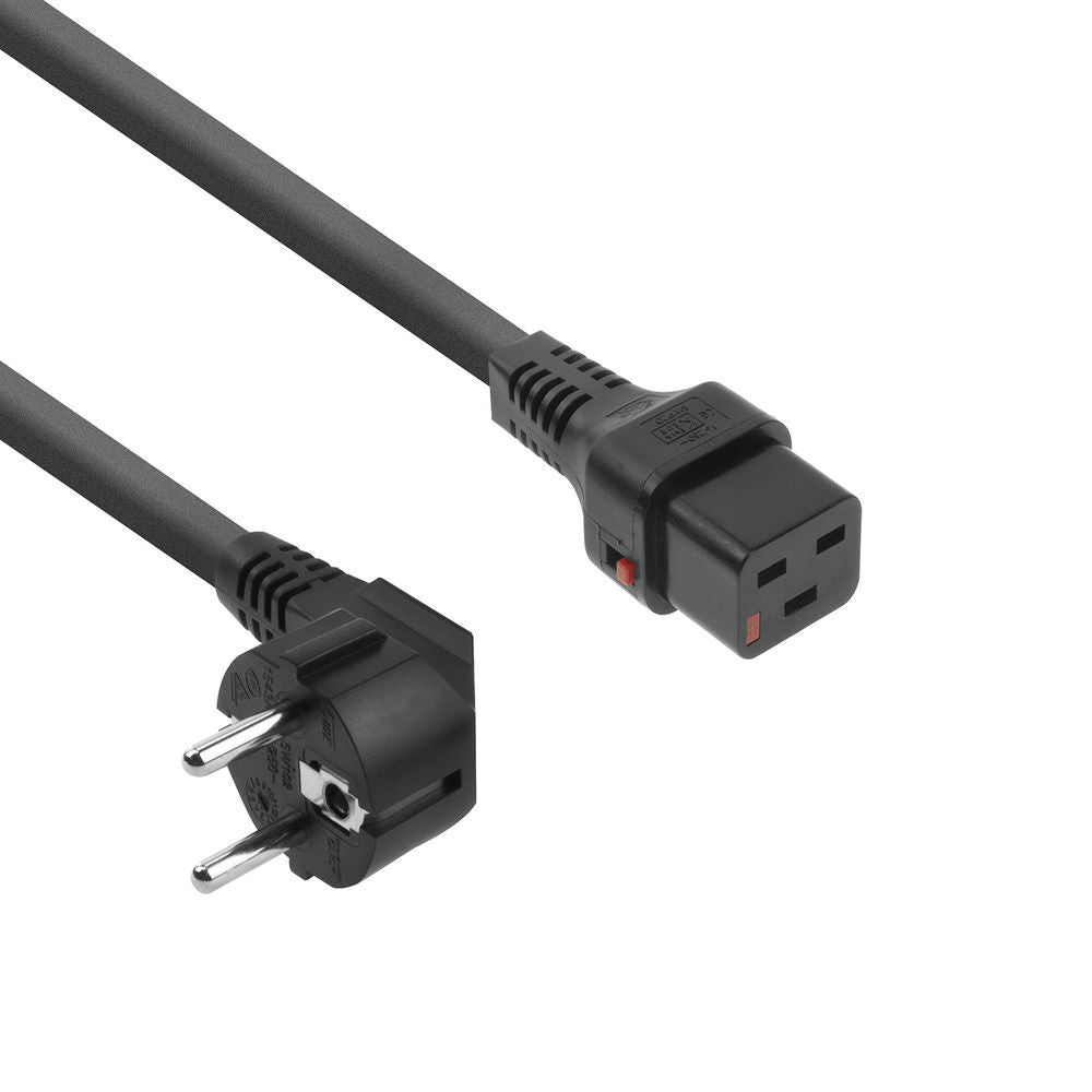 2M IEC Lock C19 Right Angle Power Cord 250V 16A - AK5043