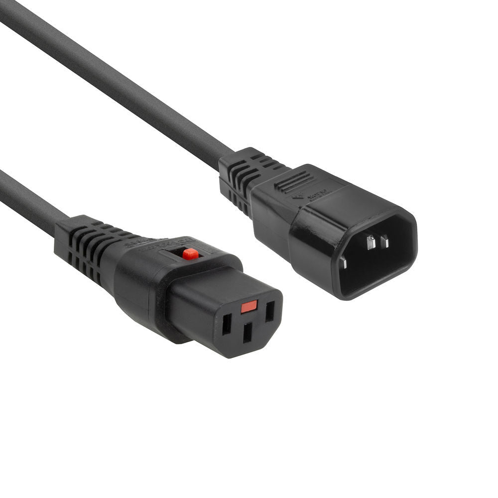 IEC C13 Verriegelung Zu C14 Stromkabel 2M Schwarz - AK5034