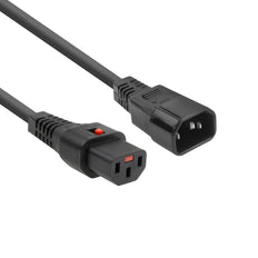 IEC C13 Verriegelung Zu C14 Stromkabel 2M Schwarz - AK5034