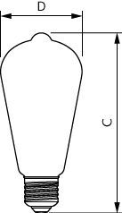 Philips Master Wert ST64 LED Lampe 5.9W E27 927 Klar - 8719514347960