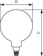 Philips G200 Led Riesen Filament Globe Gold E27 6.5W Dimmbar - 8719514313781