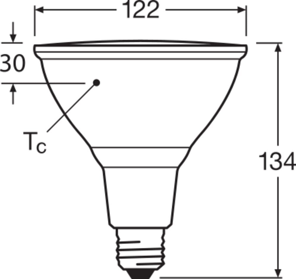 LEDVANCE PAR38 LED Spot E27 12W IP65 2700K - 4099854067808