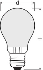 LED Classic A19 Dimmable CRI90 5.8W 927 Frosted E27 - 4099854061271 [2 Pieces]