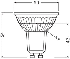 LEDVANCE Performance PAR16 GU10 LED Spot 2.6W 840 - 4099854044755 [2 Pieces]
