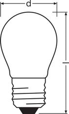 Led Klassisch P40 Dimmbar Matt E27 4.8W 827 - 4099854067594