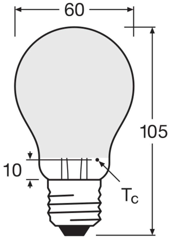 Led Klassisch A60 Matt E27 6.5W 827 Filament Glühbirne - 4099854062421 [2 Stück]