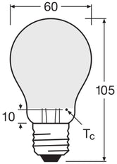 Led Klassisch A60 Matt E27 6.5W 827 Filament Glühbirne - 4099854062421 [2 Stück]