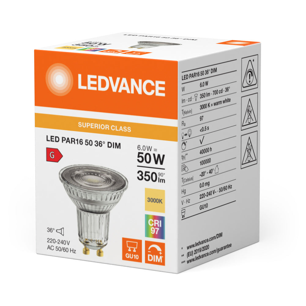 Ledvance Superior Led Par16 Gu10 6W 930 Dimmbarer Spot - 4099854059032
