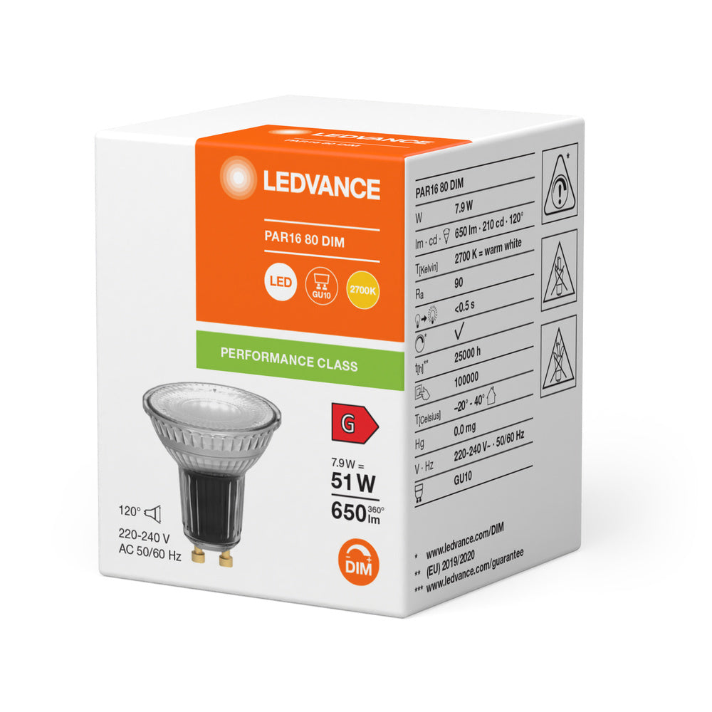 Ledvance Par16 Gu10 Led Spot 7.9W 927 Dimmbar - 4099854059018