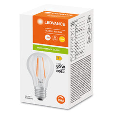 Dimmbares Led Classic A19 7W E27 827 Klarer Filament - 4099854054396