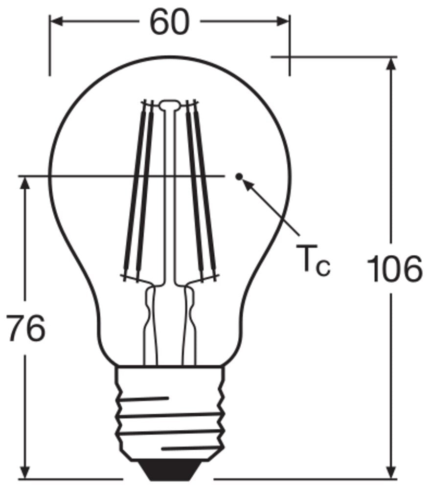 Dimmbares Led Classic A19 7W E27 827 Klarer Filament - 4099854054396