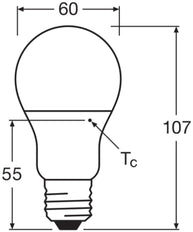LEDVANCE Classic A19 LED Glühbirne 4.9W E27 2700K Matt - 4099854049460 [2 Stück]