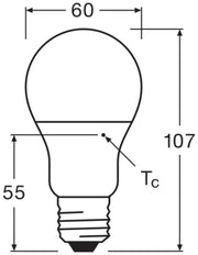 LEDVANCE Classic A60 LED Glühbirne 8.5W E27 2700K 806LM - 4099854049088 [2 Stück]
