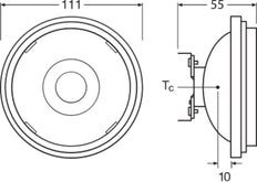LED AR111 GLOWdim 7.2W G53 Warm White Dimmable Spot - 4099854048562