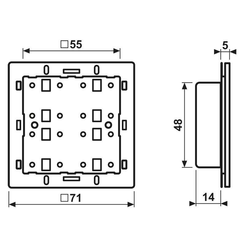 JUNG KNX 4 Kanal Universal Touch Modul Mit Temperatursensor - 42941ST