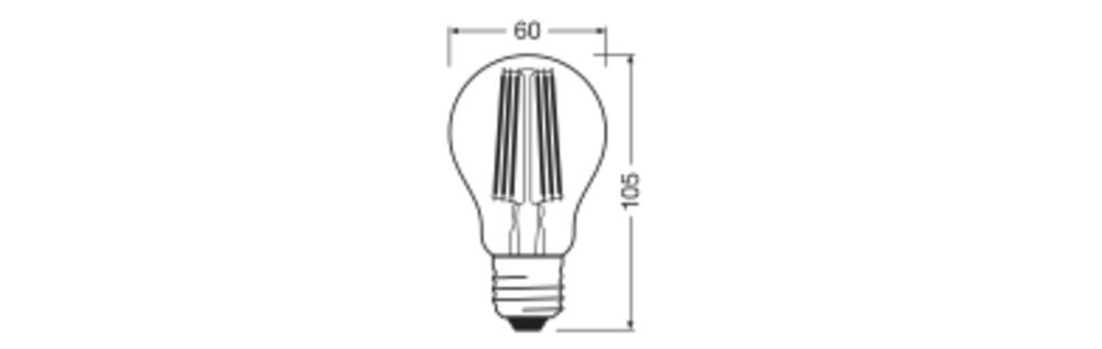 OSRAM LED Classic A Dimmbar E27 8.2W B-Klasse Glühbirne - 4099854065392